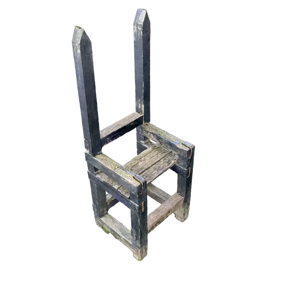 6-teiliges Skulpturenensemble, der Stuhl